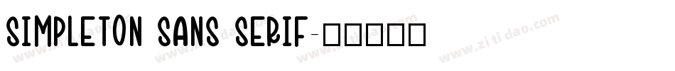 simpleton Sans Serif字体转换